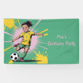 アーポップ・アートのト漫画女子サッカー誕生日パーティー 横断幕 (横)