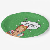 アーポップ・アートのト漫画誕生会 ペーパープレート (アングル)