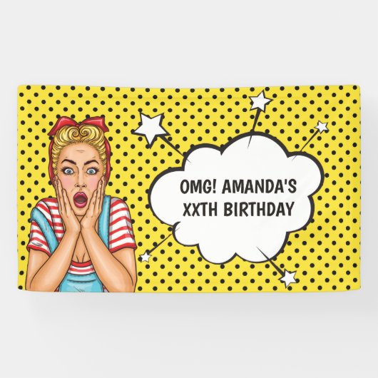 アーポップ・アートのト漫画誕生会 横断幕 (横)