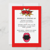 アーポップ・アートのト漫画誕生日パーティーへの招待 招待状 (正面)