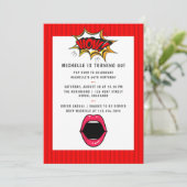 アーポップ・アートのト漫画誕生日パーティーへの招待 招待状 (スタンド正面)