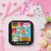 アーポップ・アートのト漫画誕生日 ペーパープレート (パーティー)