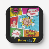 アーポップ・アートのト漫画誕生日 ペーパープレート (正面)