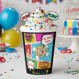 アーポップ・アートのト漫画誕生日 紙コップ