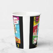 アーポップ・アートのト漫画誕生日 紙コップ (左)