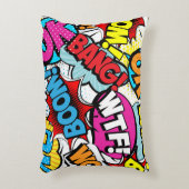 アーポップ・アートのト漫画:レトロのシームレスなパターン アクセントクッション (正面(垂直))