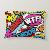 アーポップ・アートのト漫画:レトロのシームレスなパターン アクセントクッション (裏面)