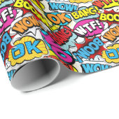 アーポップ・アートのト漫画:レトロのシームレスなパターン ラッピングペーパー (ロールコーナー)