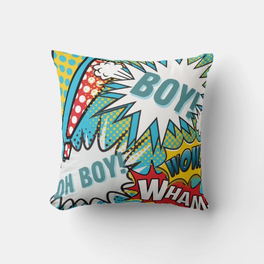 アーポップ・アートのト男の赤ちゃん クッション (正面)