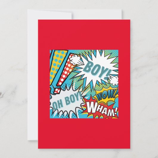 アーポップ・アートのト男の赤ちゃん 招待状 (正面)