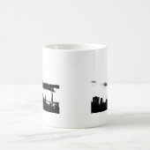 アーポップ・アートのト白黒NYCニューヨークシティ コーヒーマグカップ (中央)