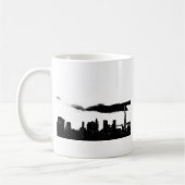 アーポップ・アートのト白黒NYCニューヨークシティ コーヒーマグカップ (左)