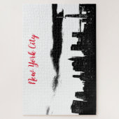 アーポップ・アートのト白黒NYCニューヨークシティ ジグソーパズル (縦)