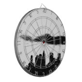 アーポップ・アートのト白黒NYCニューヨークシティ ダーツボード (正面左)