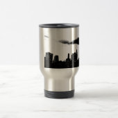 アーポップ・アートのト白黒NYCニューヨークシティ トラベルマグ (中央)