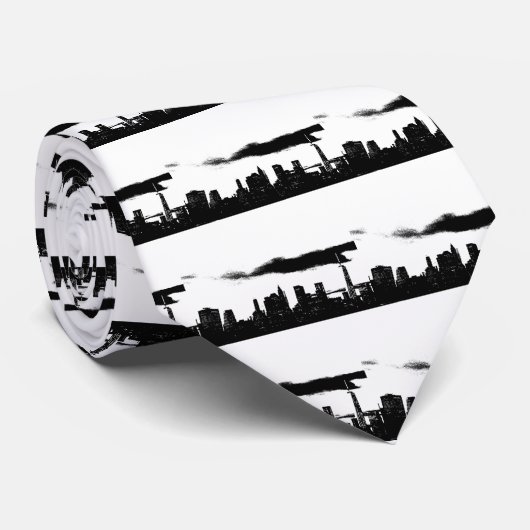 アーポップ・アートのト白黒NYCニューヨークシティ ネクタイ (ロール)