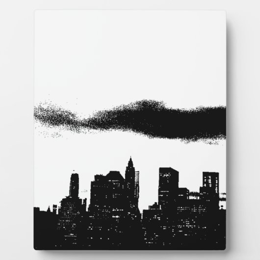 アーポップ・アートのト白黒NYCニューヨークシティ フォトプラーク (正面)