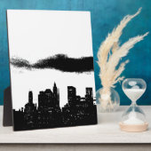 アーポップ・アートのト白黒NYCニューヨークシティ フォトプラーク (側面)