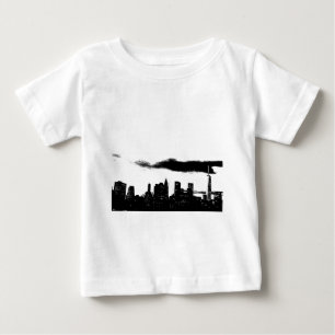 アーポップ・アートのト白黒NYCニューヨークシティ ベビーTシャツ