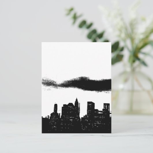 アーポップ・アートのト白黒NYCニューヨークシティ ポストカード (スタンド正面)