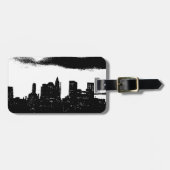 アーポップ・アートのト白黒NYCニューヨークシティ ラゲッジタグ (正面横)