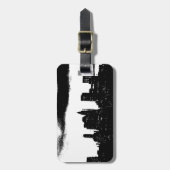 アーポップ・アートのト白黒NYCニューヨークシティ ラゲッジタグ (正面縦)