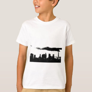 アーポップ・アートのト白黒NYCニューヨークシティ Tシャツ