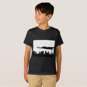 アーポップ・アートのト白黒NYCニューヨークシティ Tシャツ (正面フル)