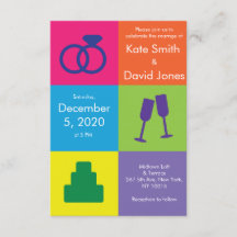 アーポップ・アートのト結婚式招待状