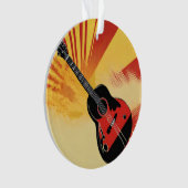 アーポップ・アートのト絵を描ギターイラストレーションヴィンテージレトロ オーナメント (正面)