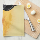 アーポップ・アートのト絵を描ギターイラストレーションヴィンテージレトロ キッチンタオル (四つ折り)