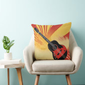 アーポップ・アートのト絵を描ギターイラストレーションヴィンテージレトロ クッション (椅子)