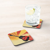 アーポップ・アートのト絵を描ギターイラストレーションヴィンテージレトロ コースター (右側)