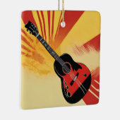 アーポップ・アートのト絵を描ギターイラストレーションヴィンテージレトロ セラミックオーナメント (右)