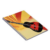 アーポップ・アートのト絵を描ギターイラストレーションヴィンテージレトロ ノートブック (右側)