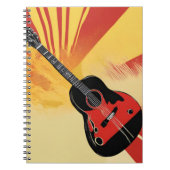 アーポップ・アートのト絵を描ギターイラストレーションヴィンテージレトロ ノートブック (正面)