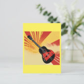 アーポップ・アートのト絵を描ギターイラストレーションヴィンテージレトロ ポストカード (スタンド正面)