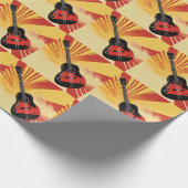 アーポップ・アートのト絵を描ギターイラストレーションヴィンテージレトロ ラッピングペーパー (角)