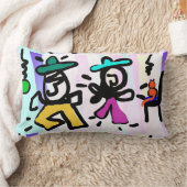 アーポップ・アートのト絵画踊り! ランバークッション (ブランケット)