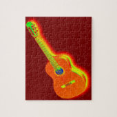 アーポップ・アートのト絵画・ギターイラストレーション ジグソーパズル (縦)