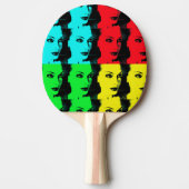 アーポップ・アートのト美しい女性顔80s 卓球ラケット (正面)