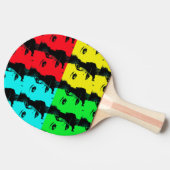 アーポップ・アートのト美しい女性顔80s 卓球ラケット (横)