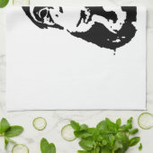 アーポップ・アートのト考える・チンパンジー キッチンタオル (折り畳み)