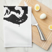 アーポップ・アートのト考える・チンパンジー キッチンタオル (四つ折り)