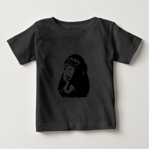 アーポップ・アートのト考える・チンパンジー ベビーTシャツ