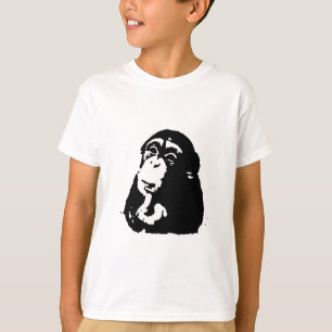 アーポップ・アートのト考える・チンパンジー Tシャツ