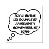 アーポップ・アートのト考えバブル漫画ストリップ差出人住所 セルフインキングスタンプ (デザイン)