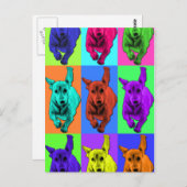 アーポップ・アートのト走・ダシュントの耳のフラッピング ポストカード (正面/裏面)