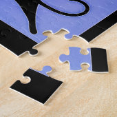 アーポップ・アートのト踊り猫シルエット ジグソーパズル (側面)