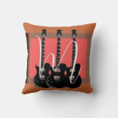 アーポップ・アートのト電気ギターモノグラムイニシャル クッション (裏面)